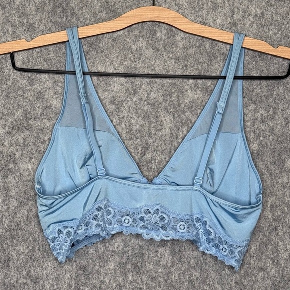 Aerie Light Blue Corset Inspired Bralette w/ Front Hook Closure- Sz M - Picture 2 of 9